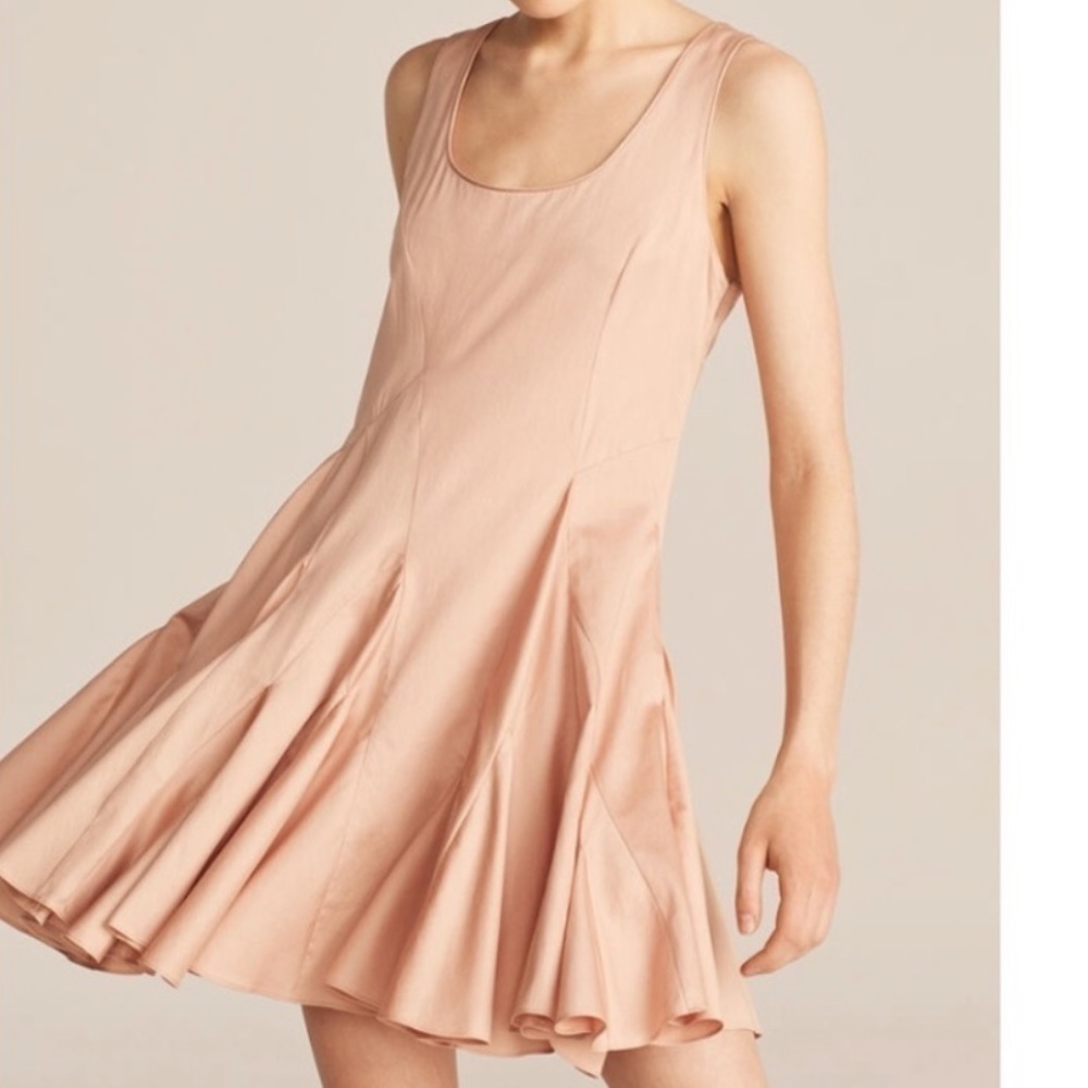 NWT. Rebecca Taylor Godet Pleat Tank Dress